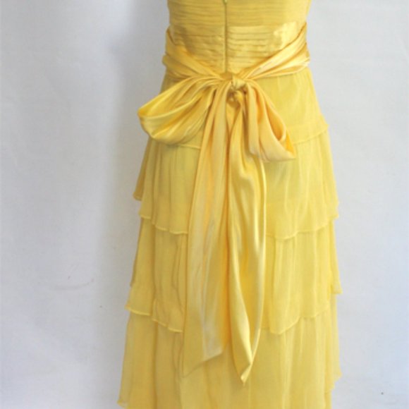 BCBG MAXAZRIA Pale Lime Evening Formal Gown - Picture 6 of 12